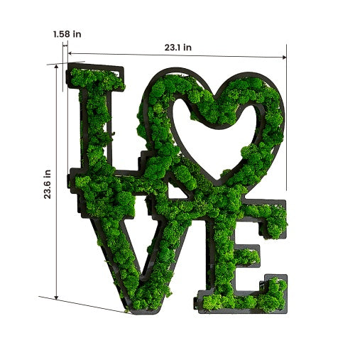 LOVE Letter Art Moss Wall Decorations